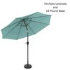 Pure Garden 10-Foot Outdoor Patio Umbrella with Auto-Tilt, Dusty Green 50-LG1043B